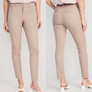 Old Navy NEW Womens Pixie Mid Rise Skinny Ankle Pants Sz 10 Tall